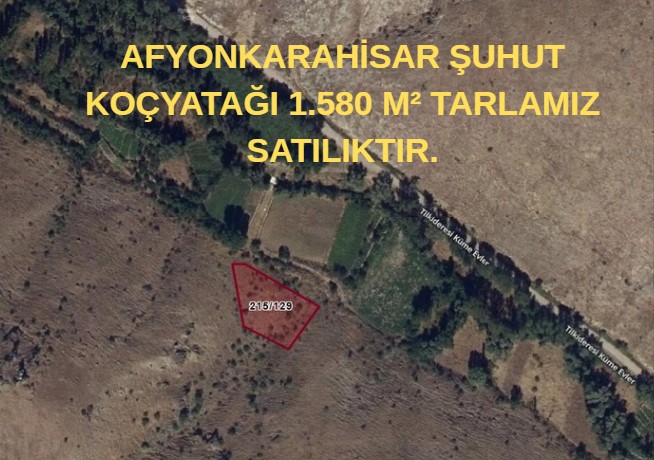 AFYONKARAHİSAR ŞUHUT KOÇYATAĞI 1.580 M² TARLAMIZ SATILIKTIR. - AFYONKARAHİSAR ŞUHUT fotoğraf 6